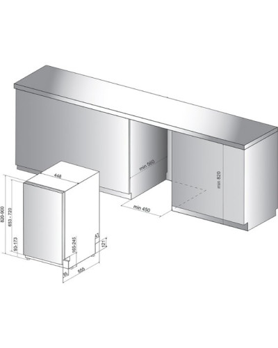 Вбудована посудомийна машина Whirlpool WSIC 3M27C Вбудована посудомийна машина Whirlpool WSIC 3M27C