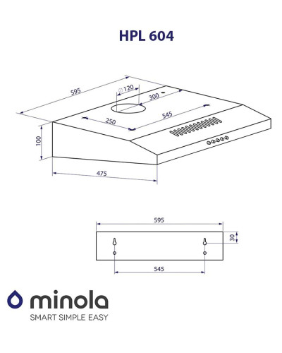 Витяжка MINOLA HPL 604 BL Витяжка MINOLA HPL 604 BL