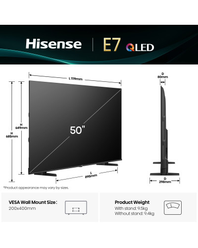 Телевізор Hisense 50E7Q Телевізор Hisense 50E7Q