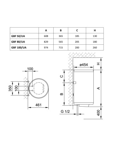 Бойлер Gorenje GBF 80 UA (Сухий тен) Бойлер Gorenje GBF 80 UA (Сухий тен)